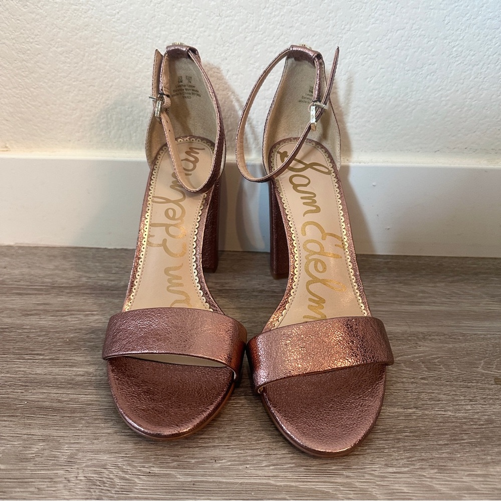 Sam Edelman Rose Gold Heeled Sandals
